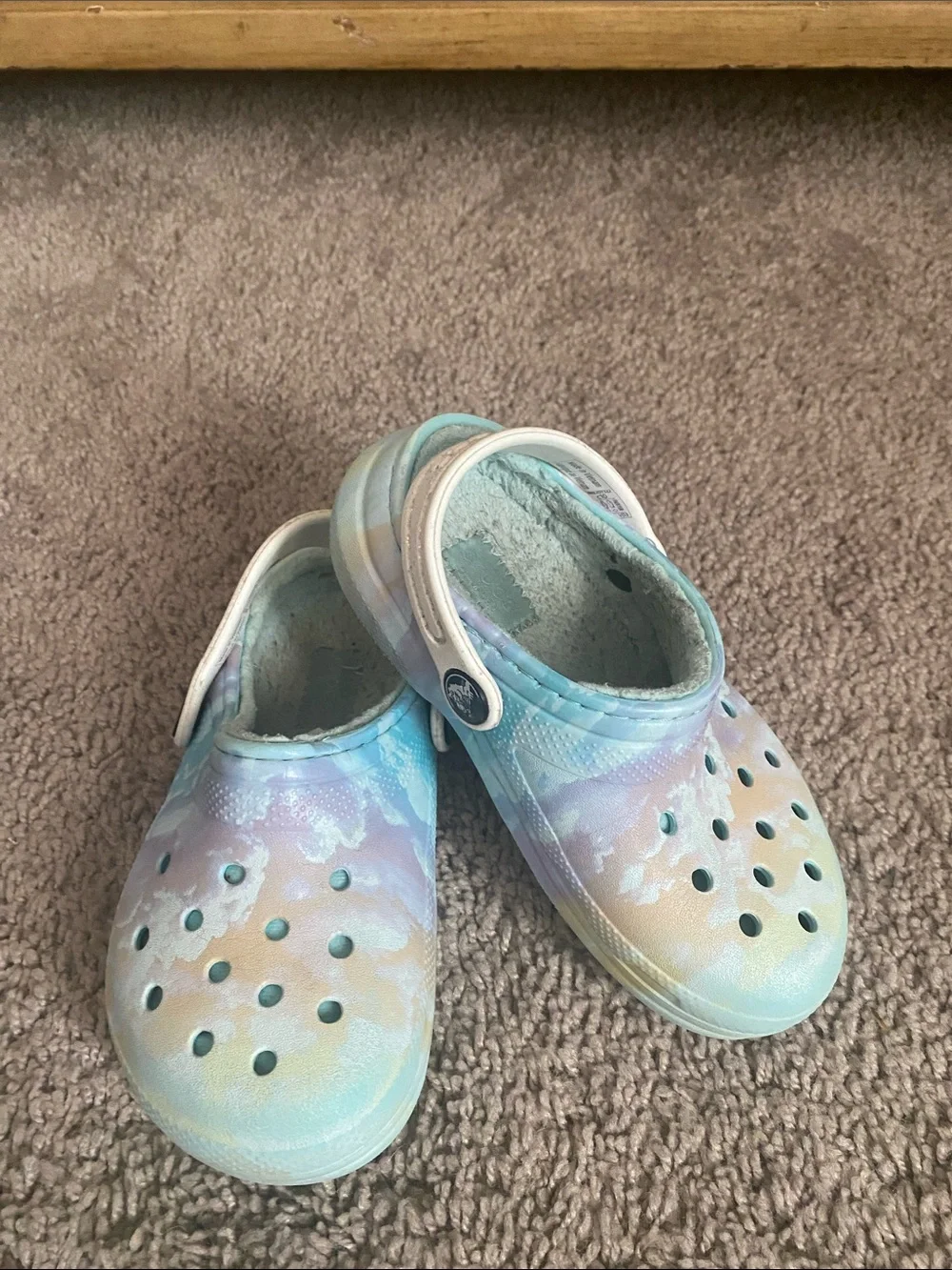 Kids Tie-Dye Foam Clog with Soft Lining - Pastel Blue